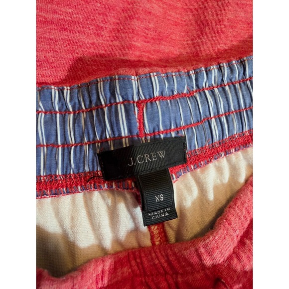 J Crew Red Heathered Cotton Drawstring Lounge Pants Womens‎ XS - Picture 4 of 5